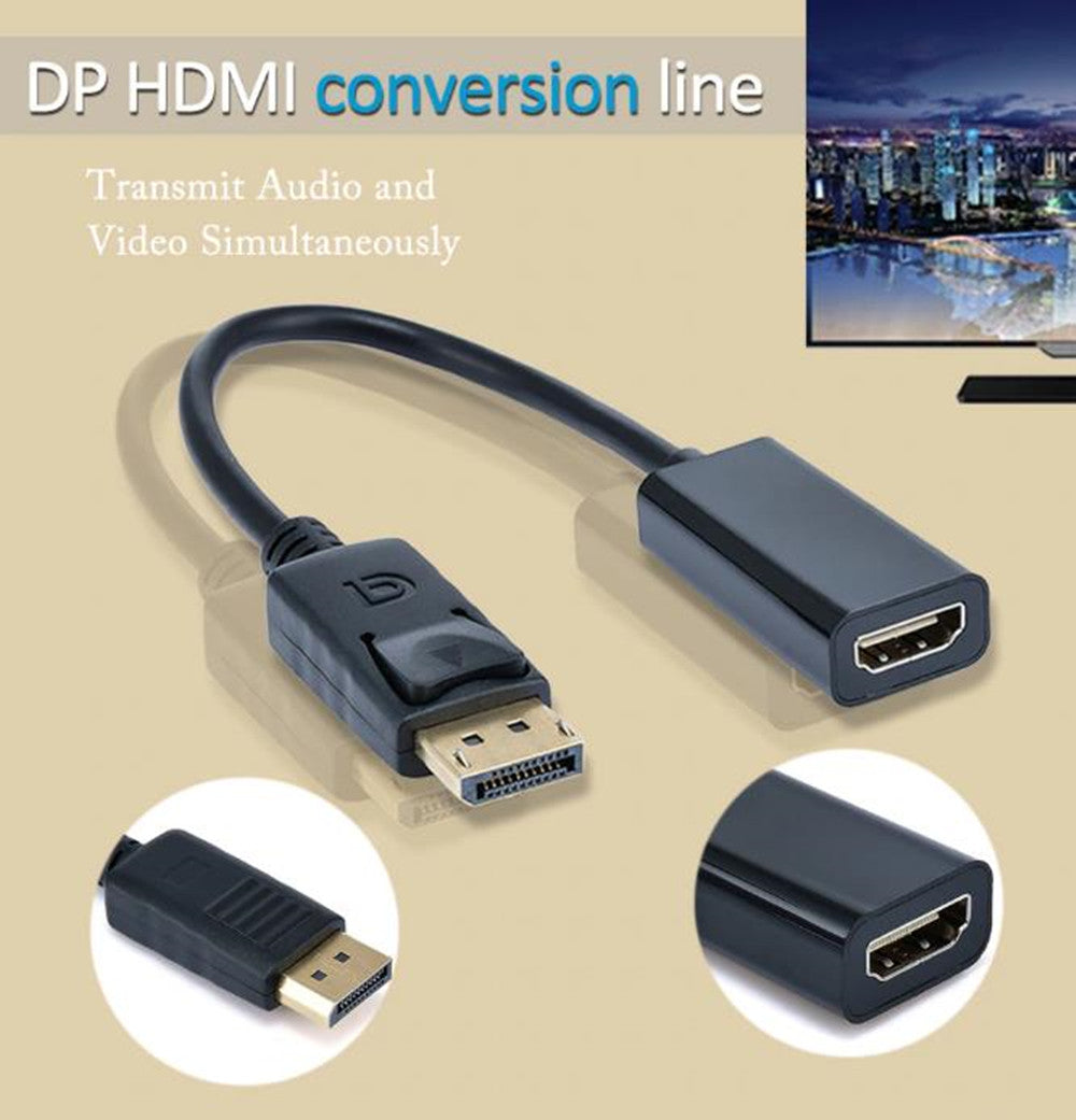 Convertisseur adaptateur DisplayPort mâle vers HDMI femelle Convertisseur adaptateur DisplayPort mâle vers HDMI femelle